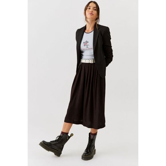 Herman Geist Vintage Burgundy Riding Print Skirt - Picture 7 of 7